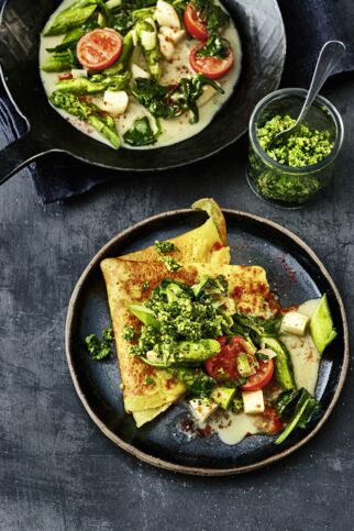 Crêpes mit Mai-Ratatouille Crêpes mit Mai-Ratatouille
