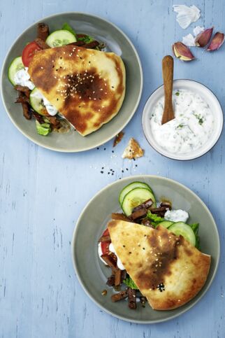 Veganer Döner mit Knoblauchsauce Veganer Döner mit Knoblauchsauce