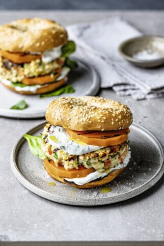 Süsskartoffel-Zucchini-Burger Süsskartoffel-Zucchini-Burger