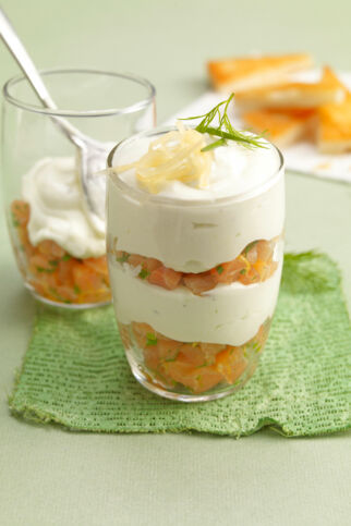 Wasabi-Mousse mit Räucherlachs Wasabi-Mousse mit Räucherlachs