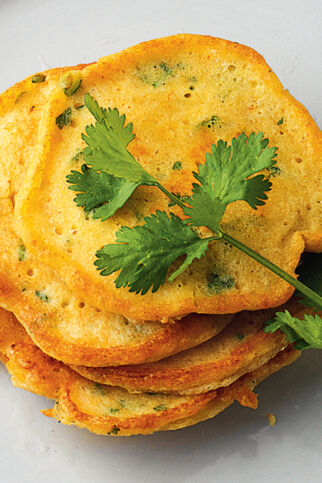 Kichererbsen-Koriander-Pancakes
