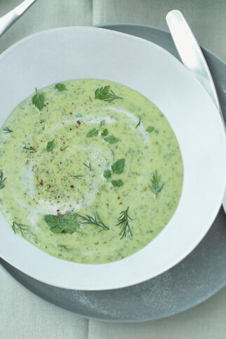 Kräutersamtsuppe