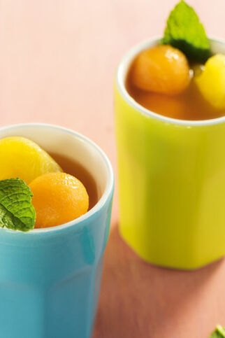 Orangen-Melonen-Eistee