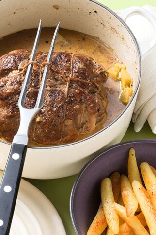 Wildschweinbraten mit Schupfnudeln