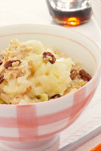 Birchermüesli mit Birnen Birchermüesli mit Birnen