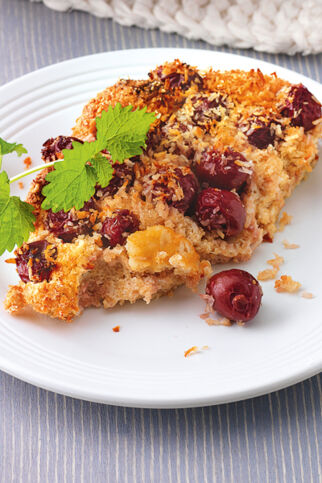 Amaranth-Auflauf mit Kirschen Amaranth-Auflauf mit Kirschen