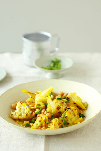 Blumenkohl mit Kichererbsen Blumenkohl mit Kichererbsen