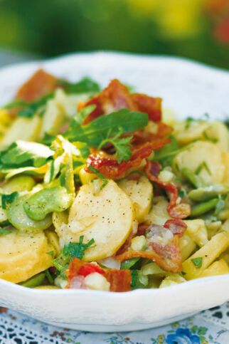 Kartoffelsalat mit dicken Bohnen und Rucola Kartoffelsalat mit dicken Bohnen und Rucola