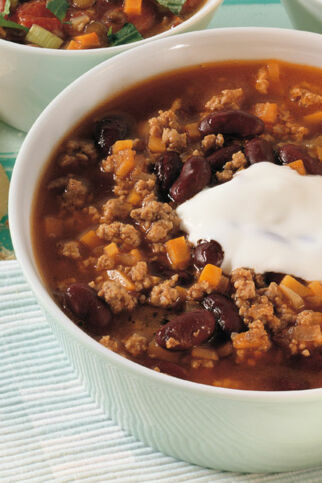 Rote-Bohnen-Suppe mit Hack und Möhren Rote-Bohnen-Suppe mit Hack und Möhren
