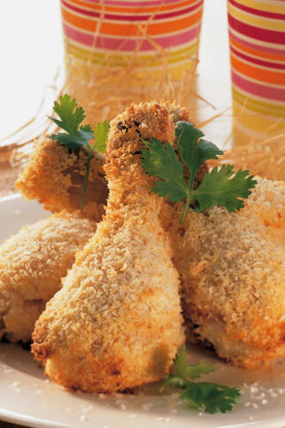 Scharfe Kokos-Hähnchenschenkel Scharfe Kokos-Hähnchenschenkel