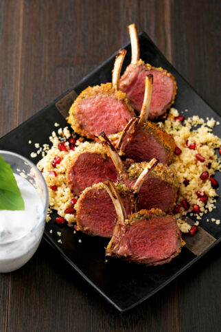 Lammkarree mit Granatapfel-Couscous Lammkarree mit Granatapfel-Couscous