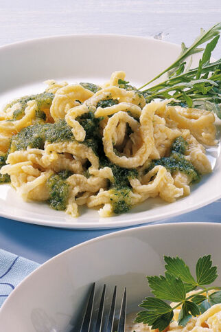 Spätzle mit Rucola-Pesto