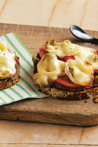 Eiweiß-Abendbrot à la Pizza Eiweiß-Abendbrot à la Pizza