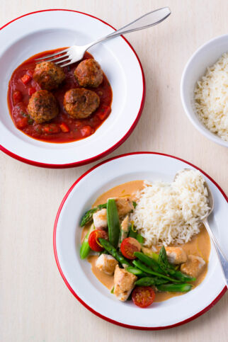 Putengeschnetzeltes mit grünem Spargel Putengeschnetzeltes mit grünem Spargel