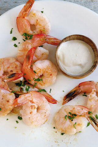 Garnelen mit Zitronen-Aïoli Garnelen mit Zitronen-Aïoli