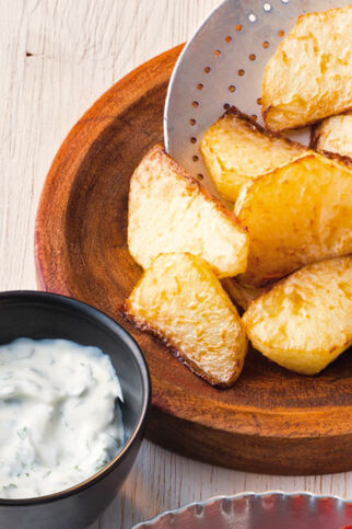 Kohlrabi-Fritten mit Wasabi-Quark