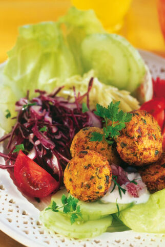 Bunter Falafel-Teller Bunter Falafel-Teller