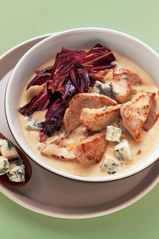 Schweinegeschnetzeltes mit Gorgonzola Schweinegeschnetzeltes mit Gorgonzola