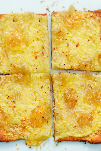 Piña-Colada-Flammkuchen Piña-Colada-Flammkuchen