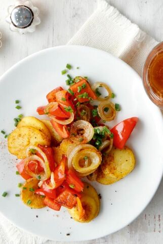 Bratkartoffeln mit Paprika Bratkartoffeln mit Paprika