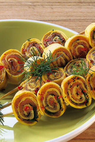 Pfannkuchen-Spieße Pfannkuchen-Spieße