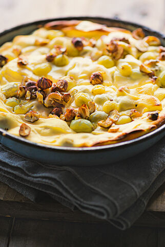 Topfenauflauf mit Stachelbeeren Topfenauflauf mit Stachelbeeren