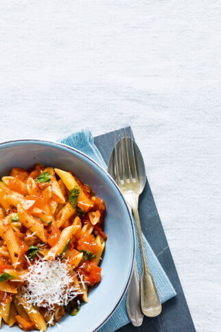 Penne all'arrabiata Penne all'arrabiata