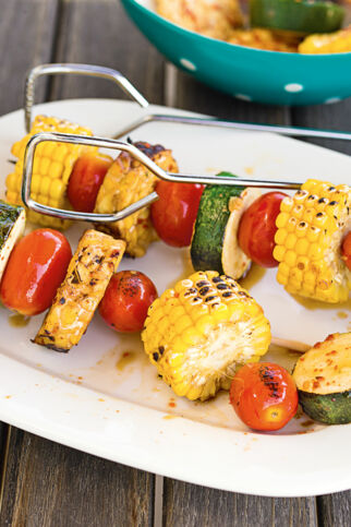 Gemüsespieße mit Tempeh