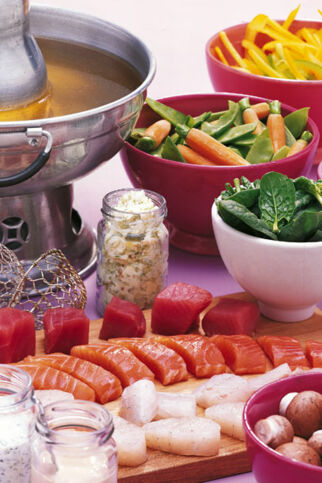 Fischfondue Fischfondue