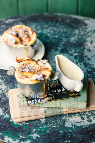 Gratin de brioche et rhubarbe - Rhabarber-Brioche-Gratin Gratin de brioche et rhubarbe - Rhabarber-Brioche-Gratin