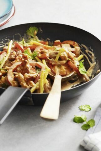 Scharfe Soja-Gemüse-Pfanne Scharfe Soja-Gemüse-Pfanne