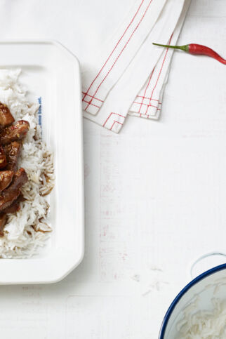 Schweinefilet mit Chili-Karamell Schweinefilet mit Chili-Karamell