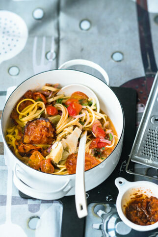 Artischocken-Pasta mit Chorizo Artischocken-Pasta mit Chorizo