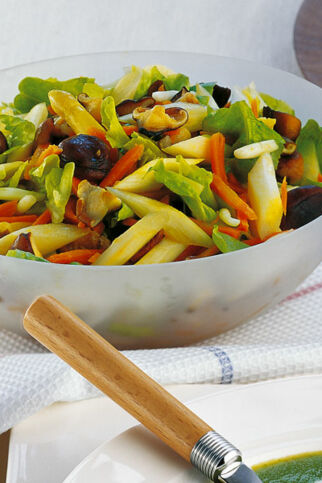 Spargelsalat mit Shiitake-Pilzen Spargelsalat mit Shiitake-Pilzen