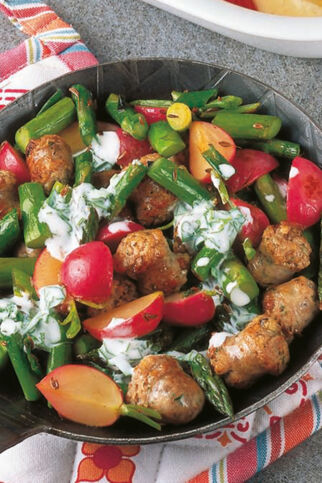 Spargel-Wurst-Pfanne