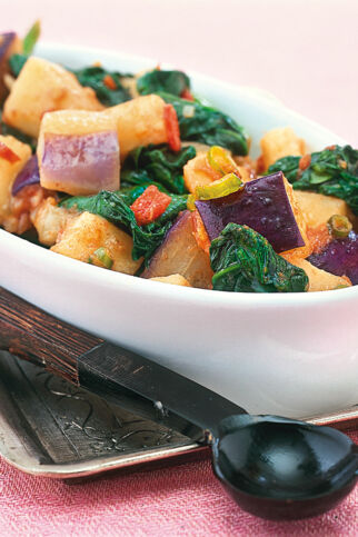 Auberginen-Spinat-Gemüse Auberginen-Spinat-Gemüse