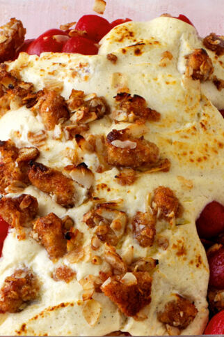 Quarkauflauf mit Kirschen