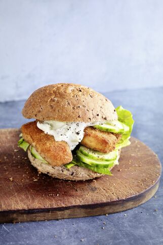 Fischstäbchen-Burger Fischstäbchen-Burger