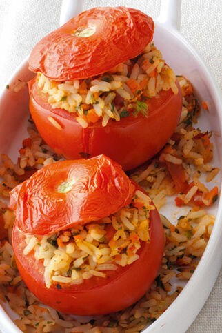 Gefüllte Reis-Tomaten Gefüllte Reis-Tomaten