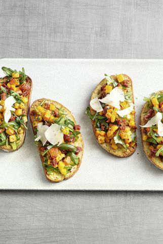 Kürbis-Crostini mit Rucola Kürbis-Crostini mit Rucola