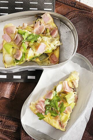 Lauch-Schinken-Frittata