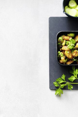 Käsekartoffeln mit Rosenkohl Käsekartoffeln mit Rosenkohl