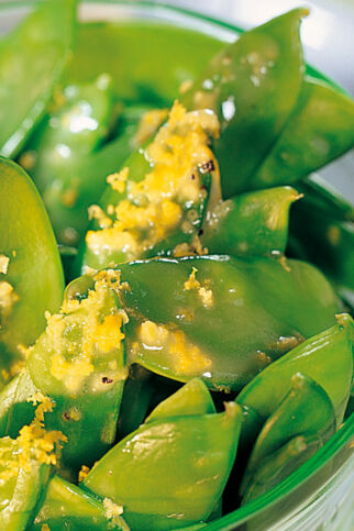 Zuckerschoten mit Zitronenbutter Zuckerschoten mit Zitronenbutter