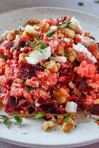 Zuckerfreie Hirse mit Roter Bete Zuckerfreie Hirse mit Roter Bete