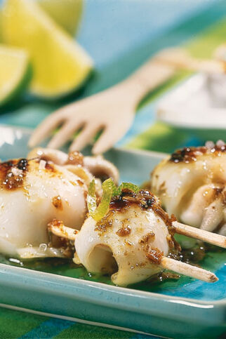 Gegrillter Tintenfisch mit Dattelpaste Gegrillter Tintenfisch mit Dattelpaste