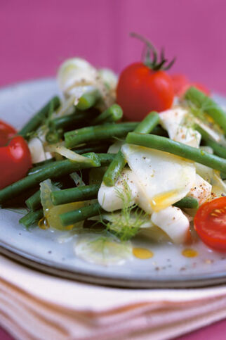 Junge grüne Bohnen mit Fenchel Junge grüne Bohnen mit Fenchel