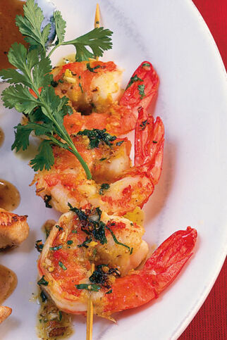 Chilischarfe Garnelenspieße Chilischarfe Garnelenspieße