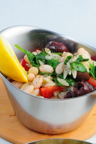 Kritharáki-Salat mit Bohnen Kritharáki-Salat mit Bohnen