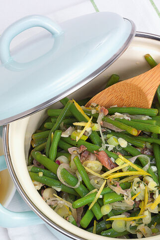 Grüne Bohnen mit Zitrone und Sardellen Grüne Bohnen mit Zitrone und Sardellen