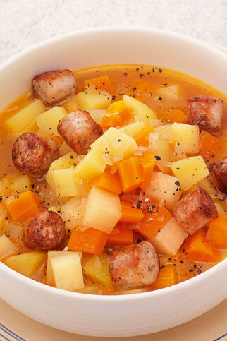 Kartoffeltopf mit Möhren und Kohlrabi